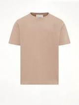 Tonal Embossed Ami De Coeur T-Shirt in Beige