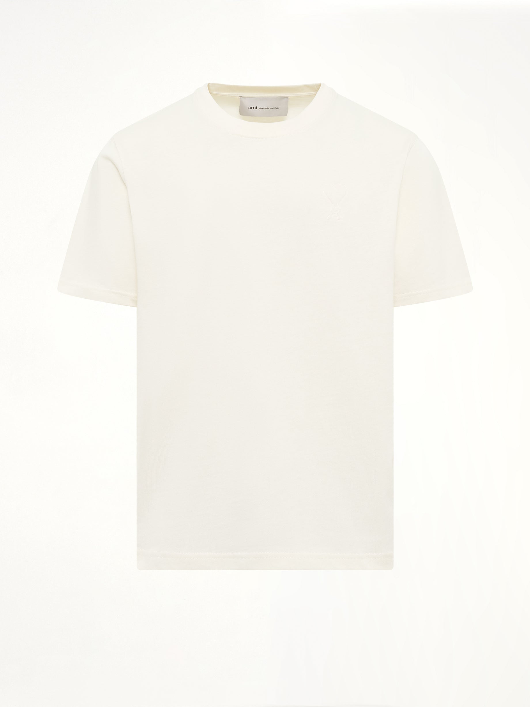 Tonal Embossed Big Ami De Coeur T-Shirt in White