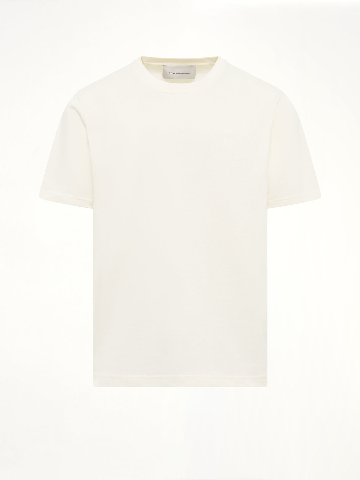 Tonal Embossed Big Ami De Coeur T-Shirt in White