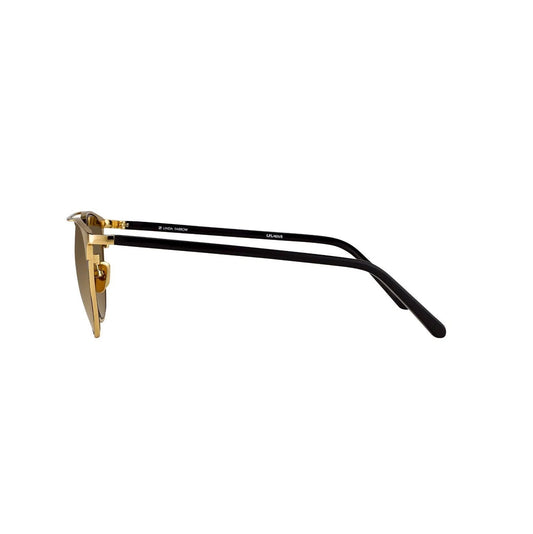 Linda Farrow Yellow Gold W. Black Rim/ Gold in Gold