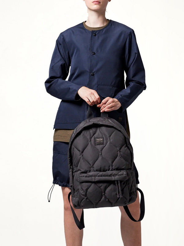 Military Down Backpack in Black