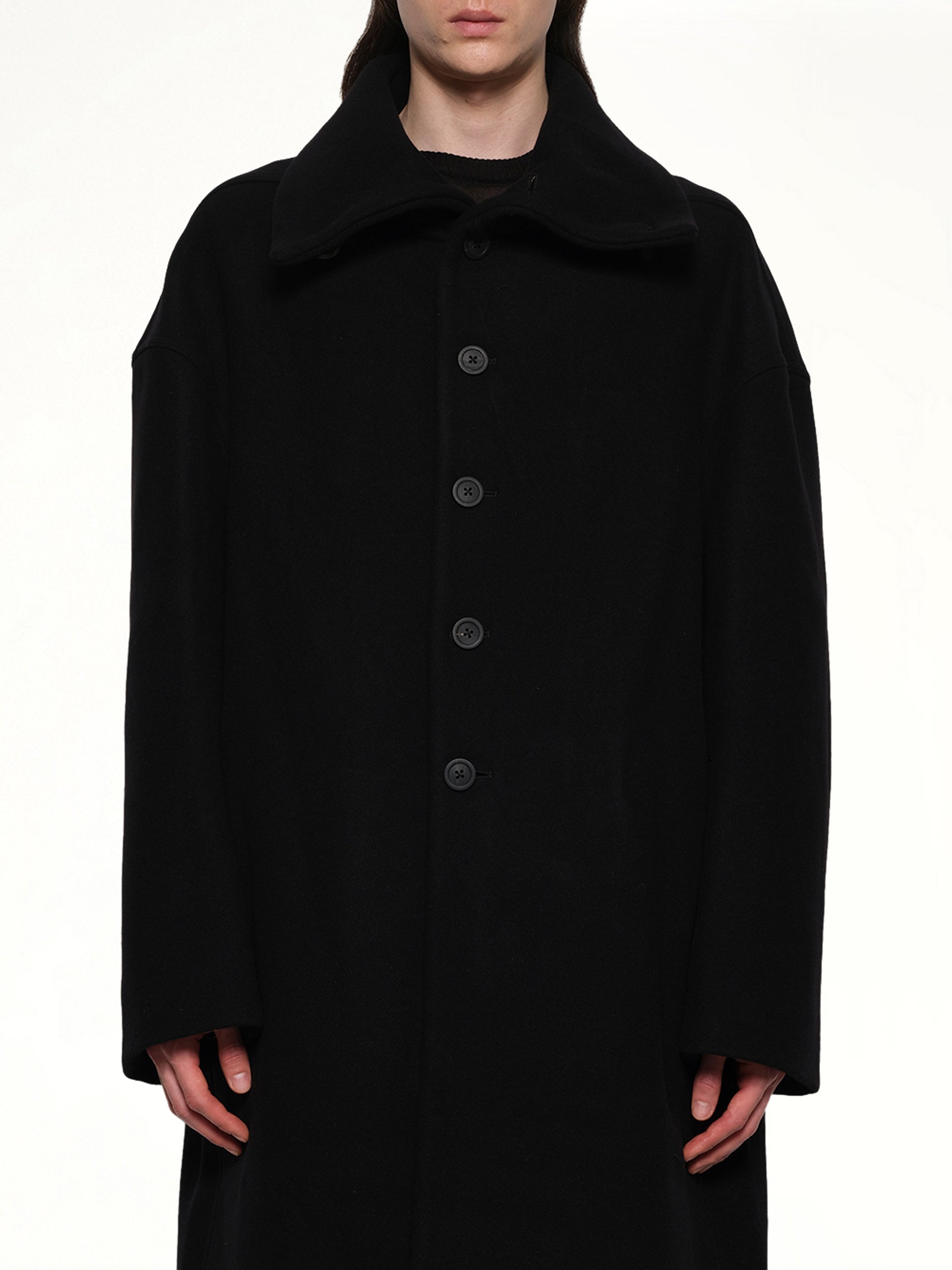 Dracucollar Coat in Black