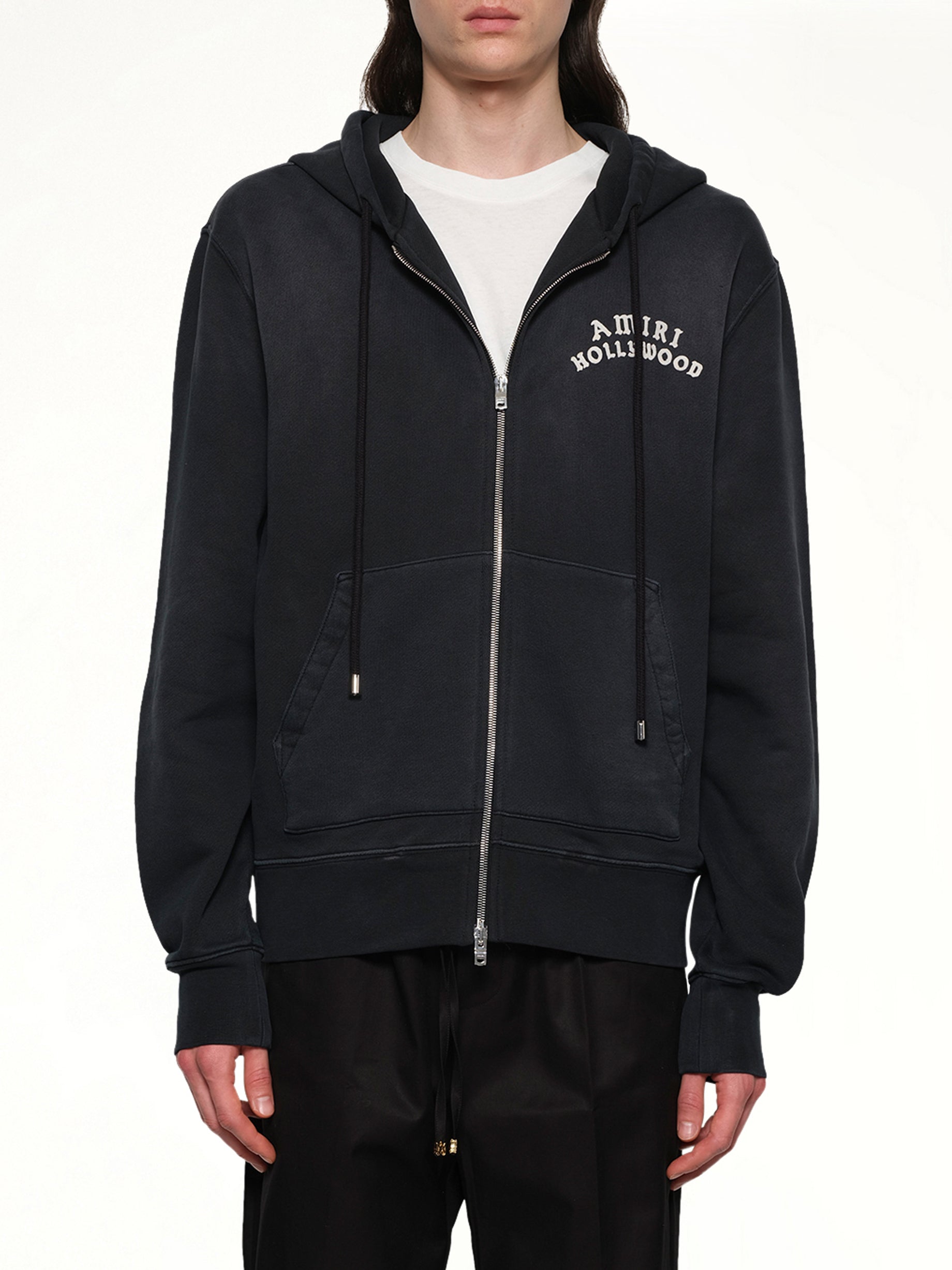 Amiri Hollywood Zip Hoodie in Black