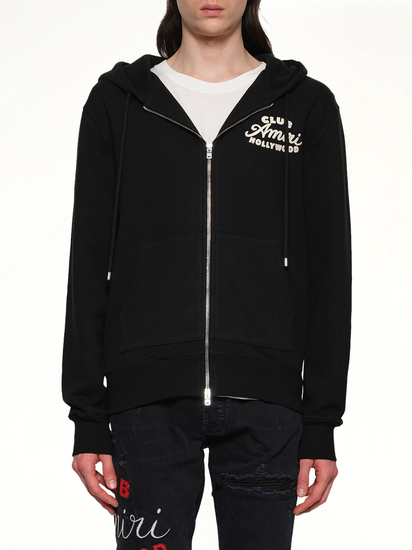 Club Amiri Zip Hoodie in Black