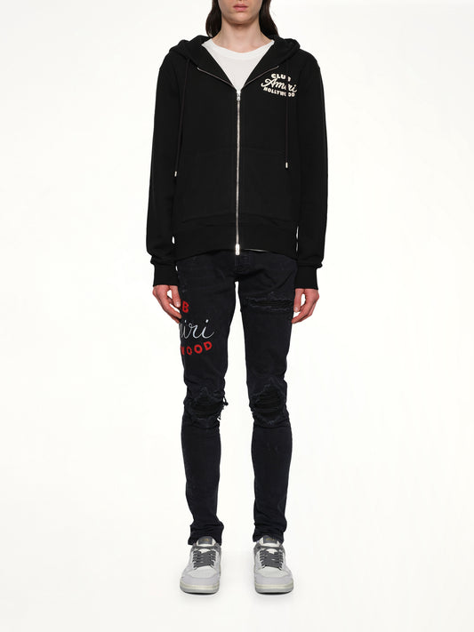 Club Amiri Zip Hoodie in Black