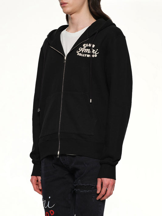 Club Amiri Zip Hoodie in Black
