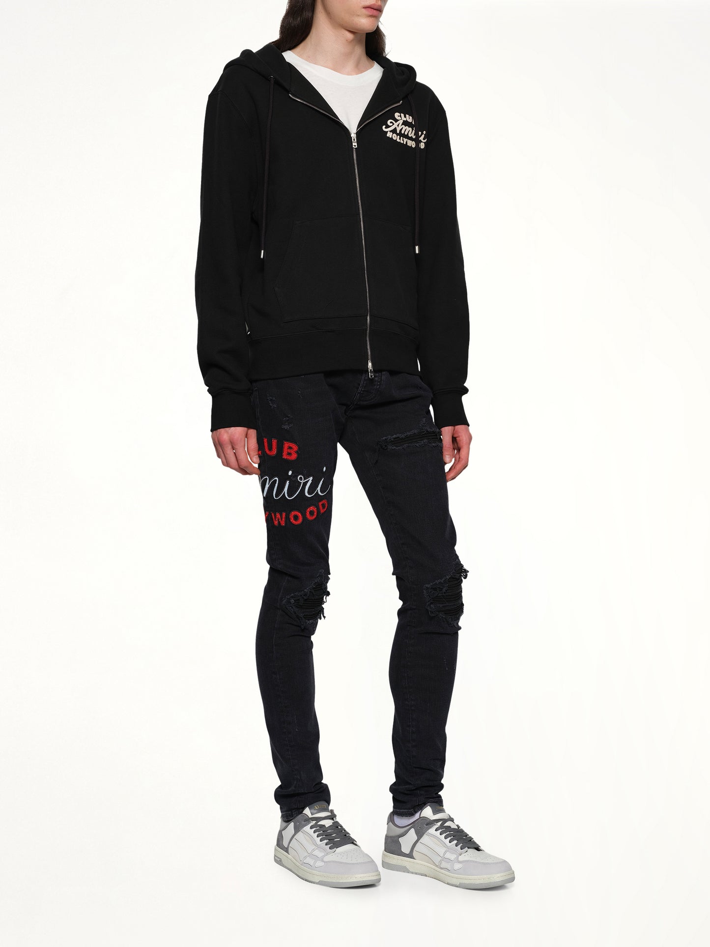 Club Amiri Zip Hoodie in Black