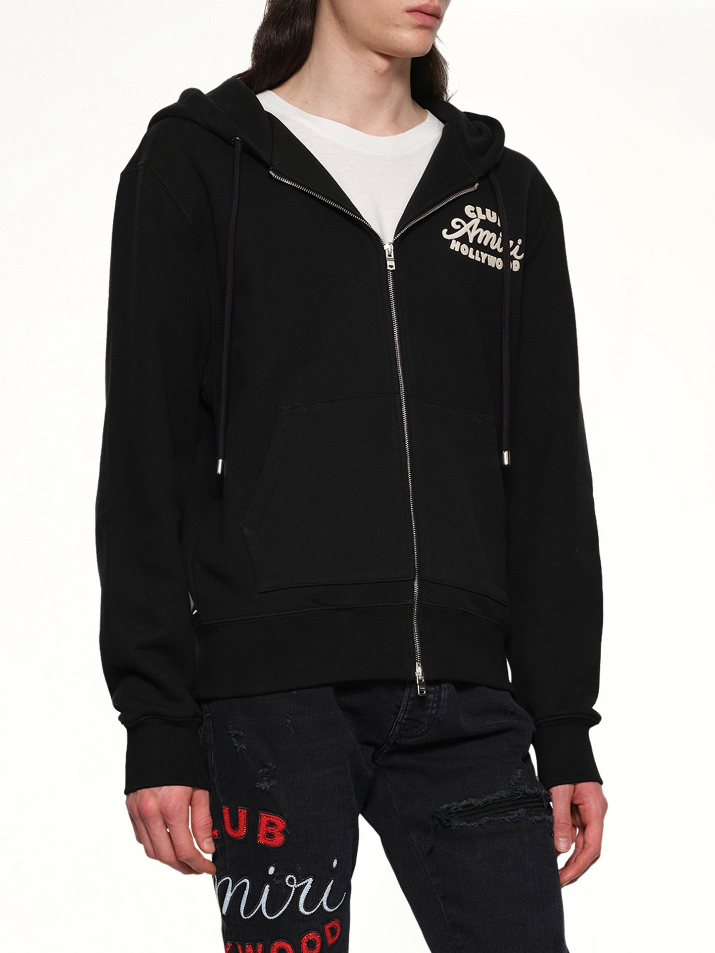 Club Amiri Zip Hoodie in Black