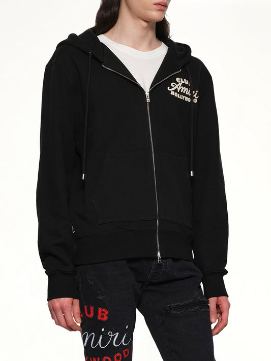 Club Amiri Zip Hoodie in Black