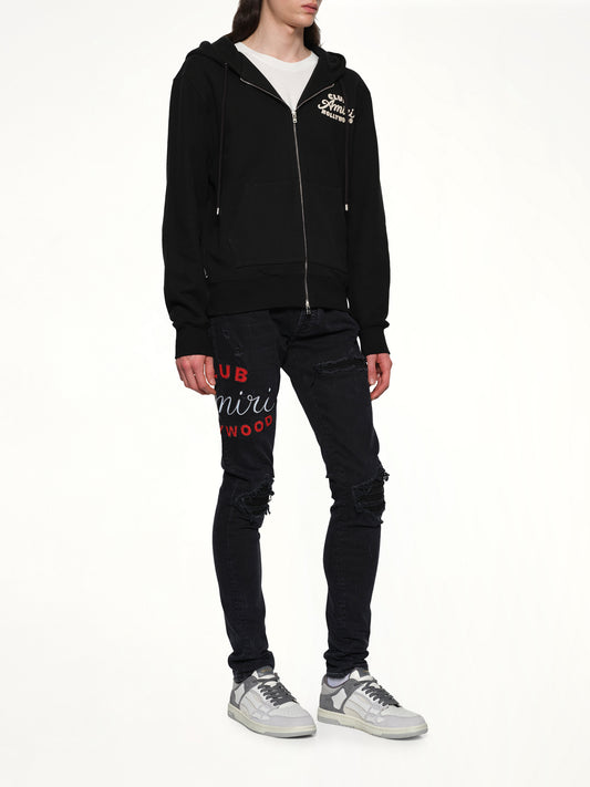 Club Amiri Zip Hoodie in Black