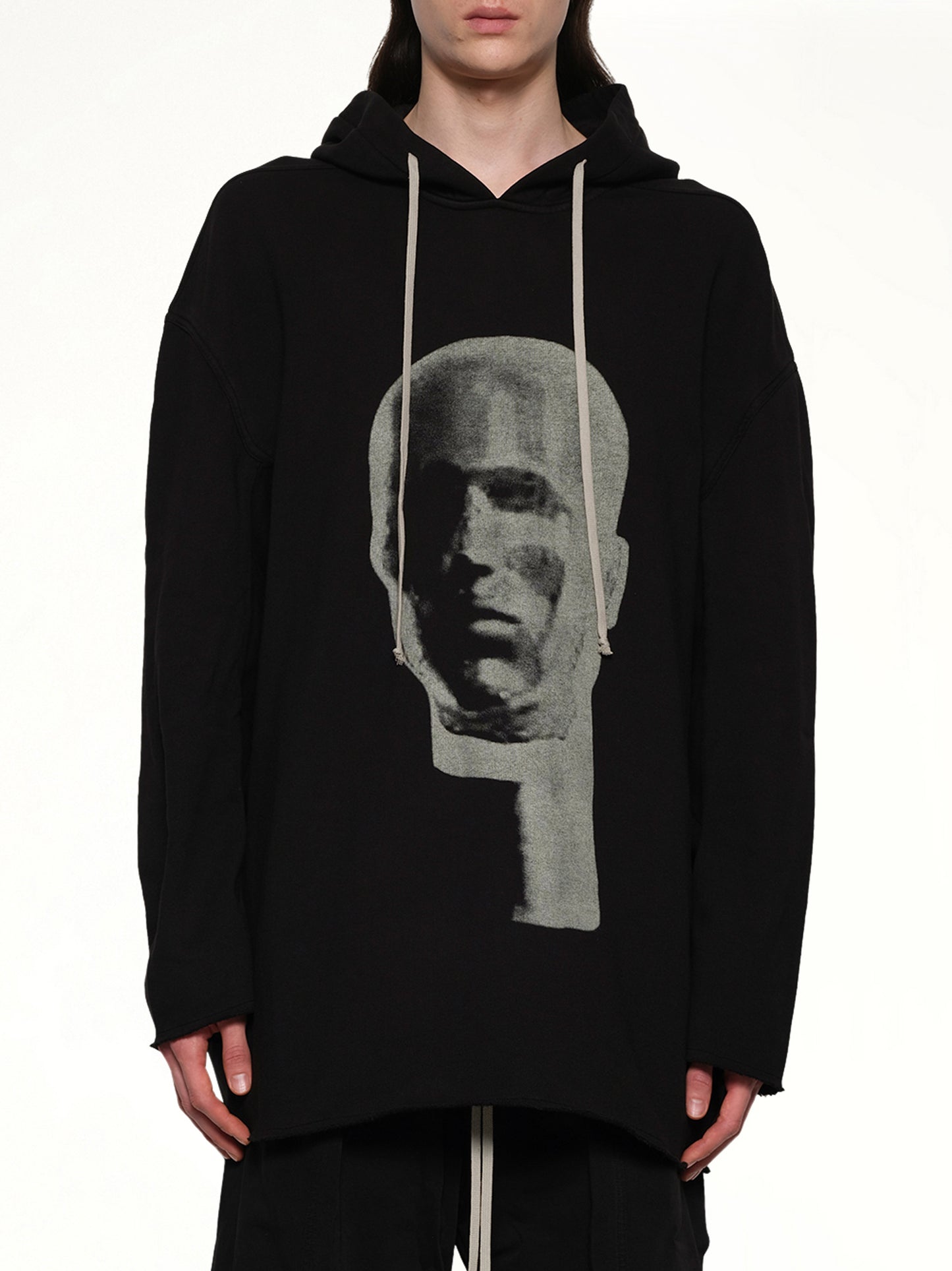 Head Print Peter Hoodie in Black/Pearl