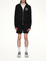 MA Crest Zip Hoodie in Black