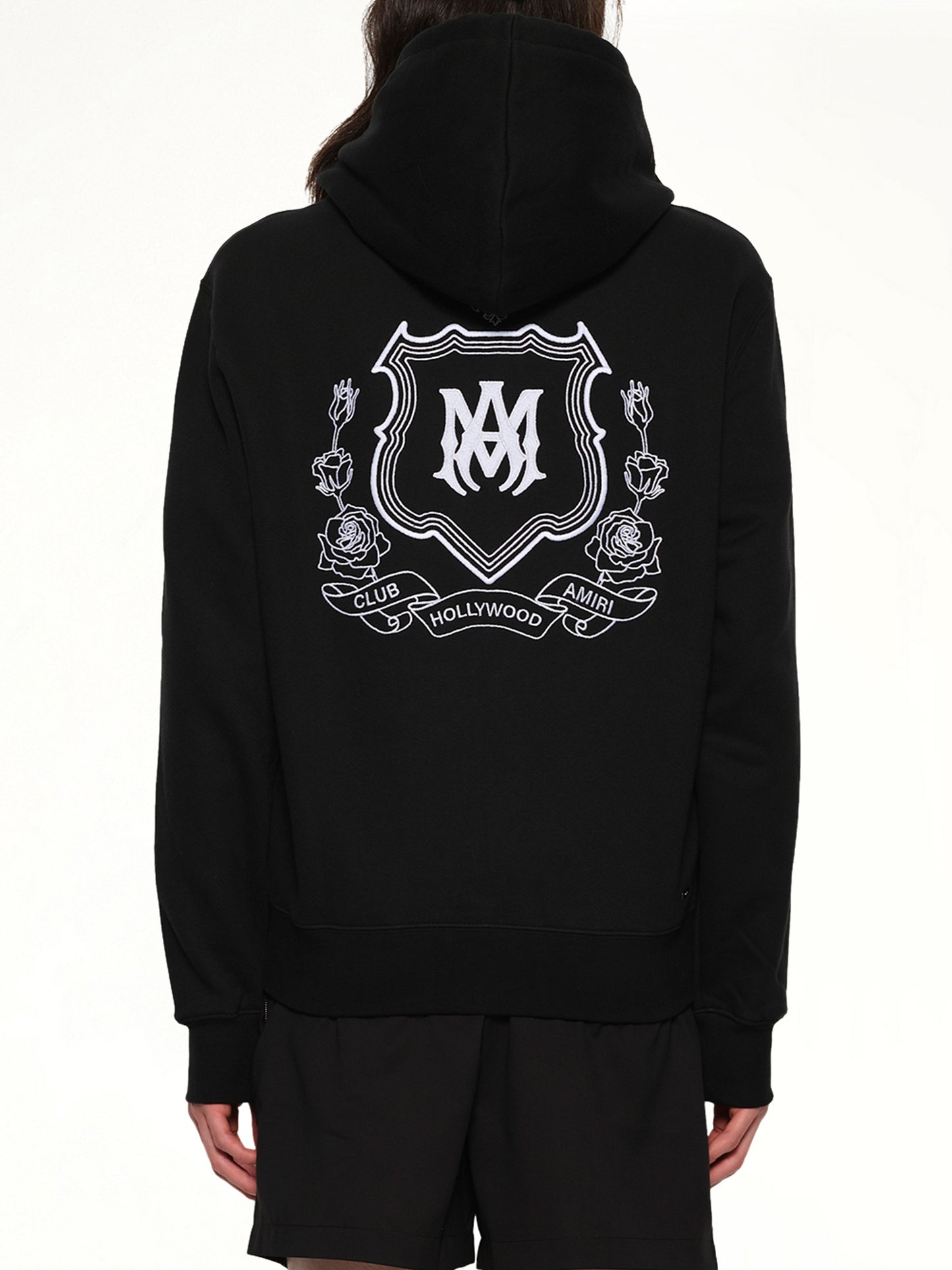 MA Crest Zip Hoodie in Black