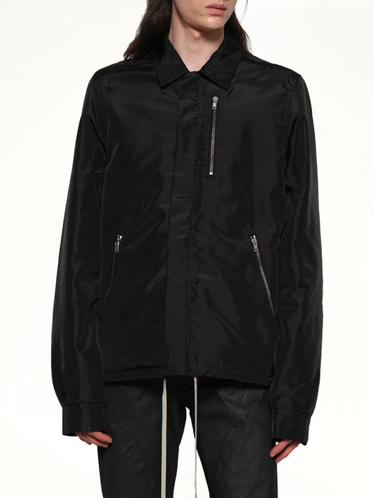 Concealed Zip Front Jacket in Black