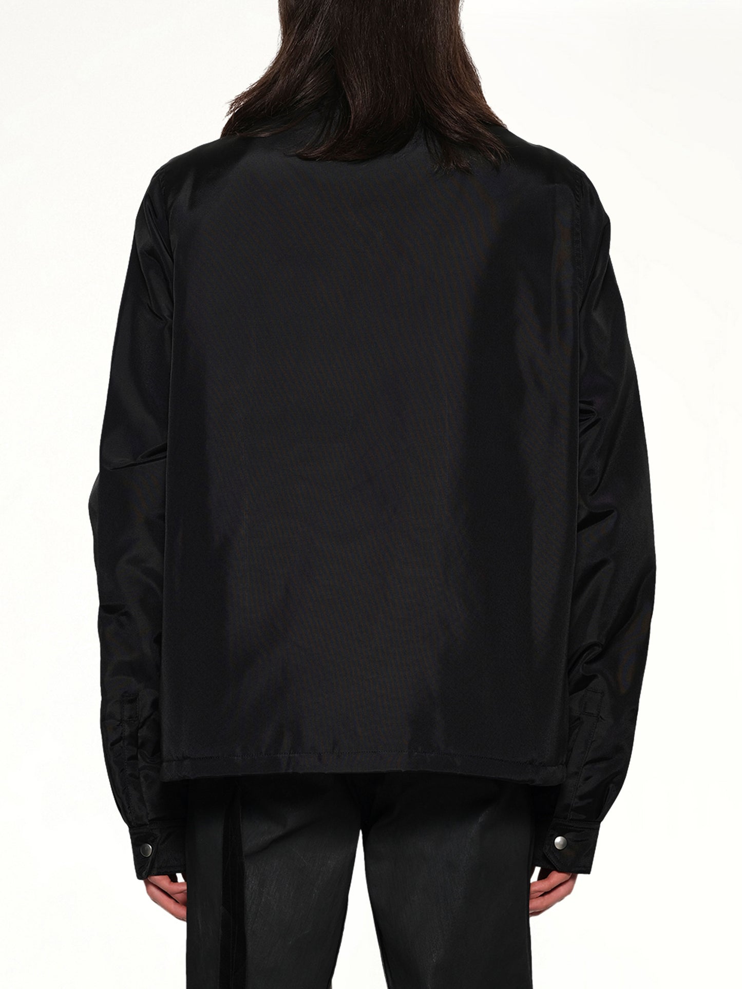 Concealed Zip Front Jacket in Black