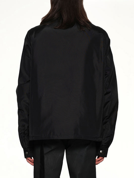 Concealed Zip Front Jacket in Black