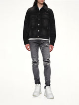 Bleach Bandana Denim Jacket in Faded Black