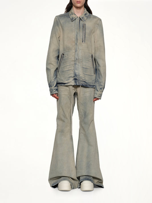 Concealed Zip Front Jacket in Mineral Pearl