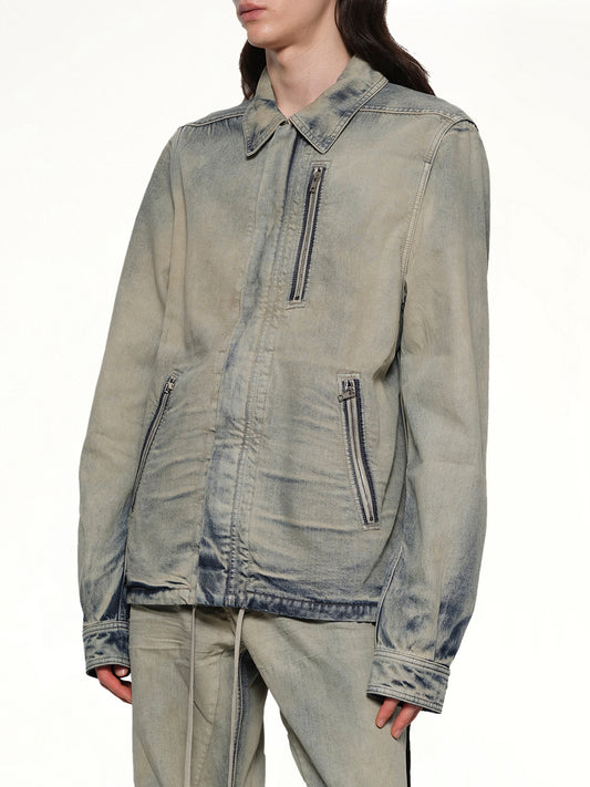 Concealed Zip Front Jacket in Mineral Pearl