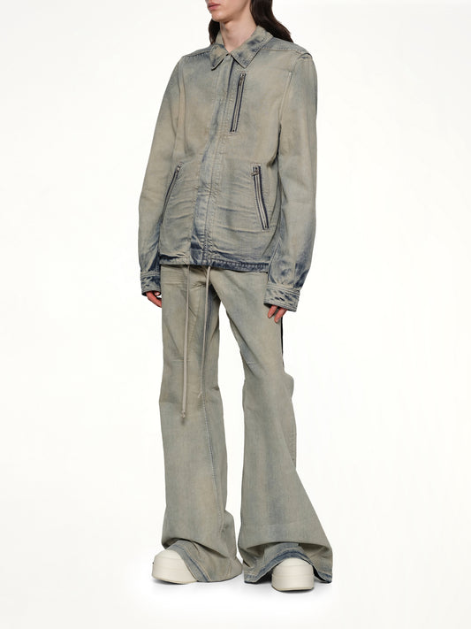 Concealed Zip Front Jacket in Mineral Pearl