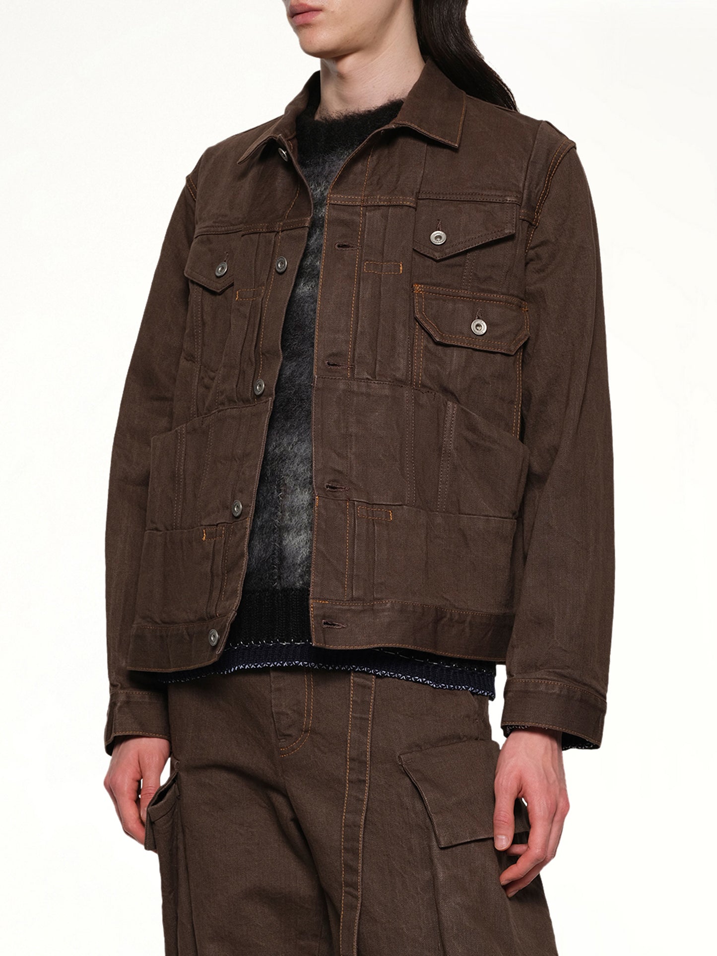 Denim Jacket in Brown