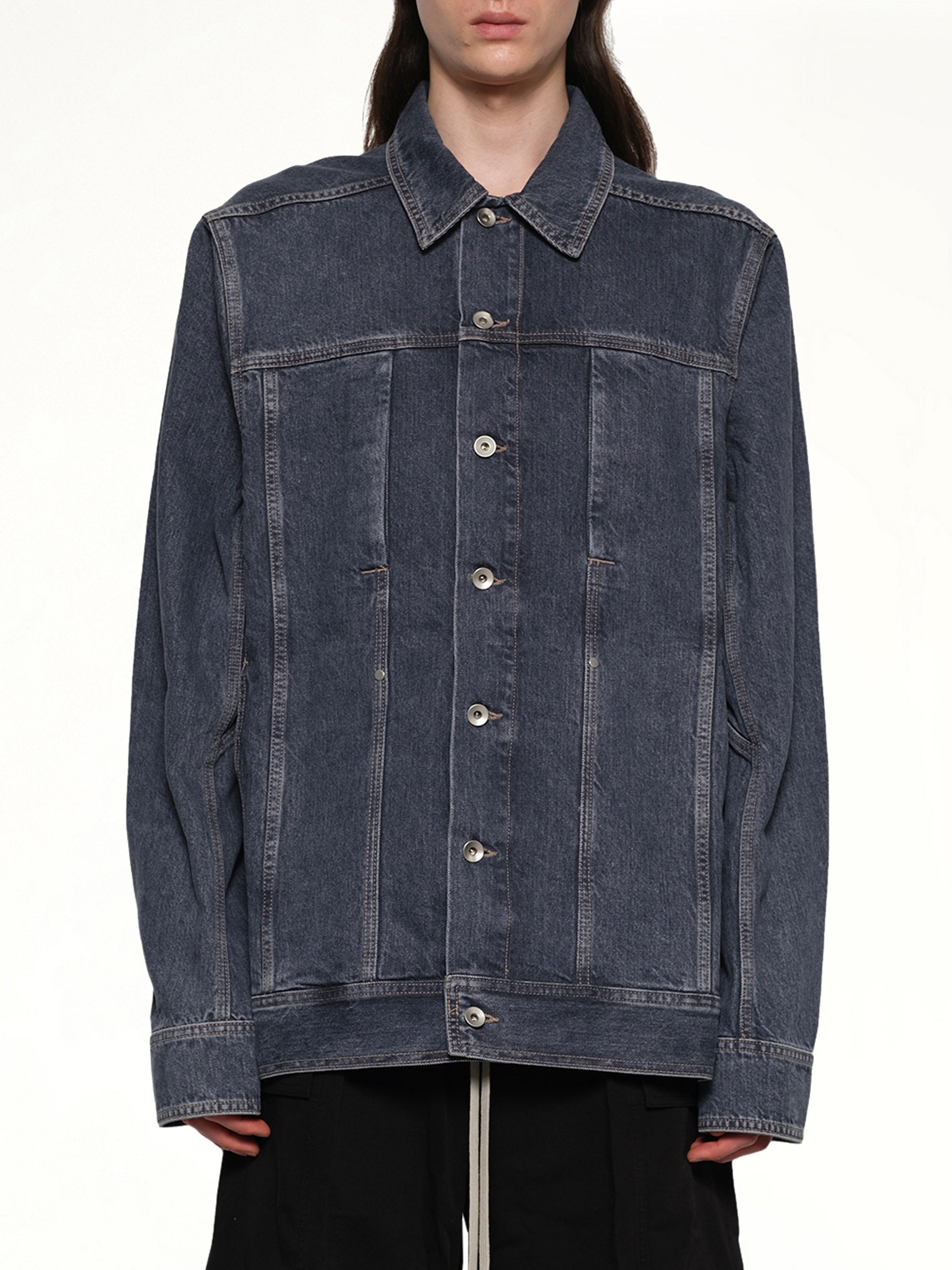 Lido Worker Jacket in Washed Grey