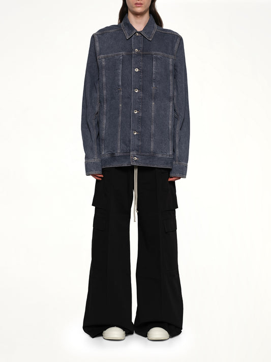 Lido Worker Jacket in Washed Grey