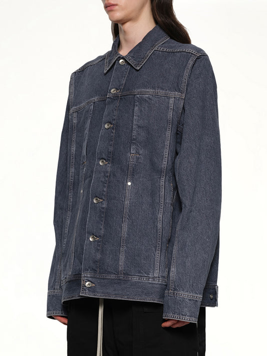 Lido Worker Jacket in Washed Grey