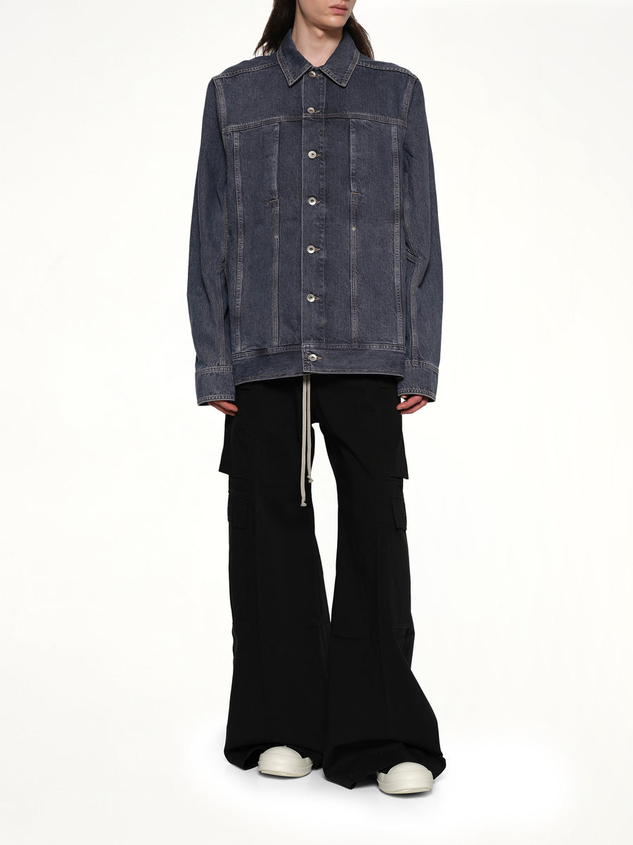 Lido Worker Jacket in Washed Grey
