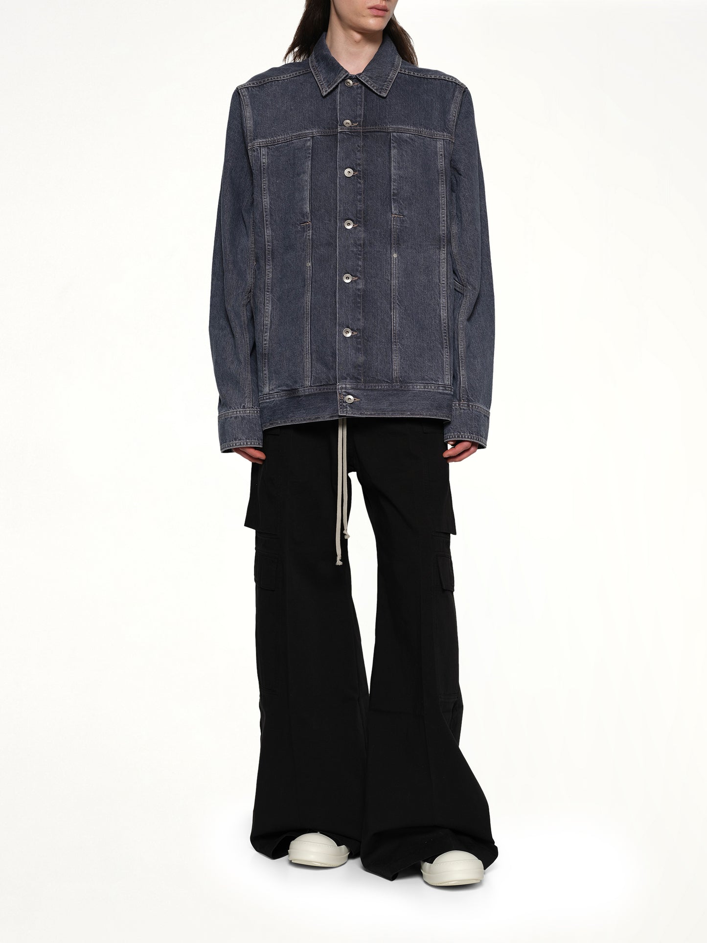 Lido Worker Jacket in Washed Grey