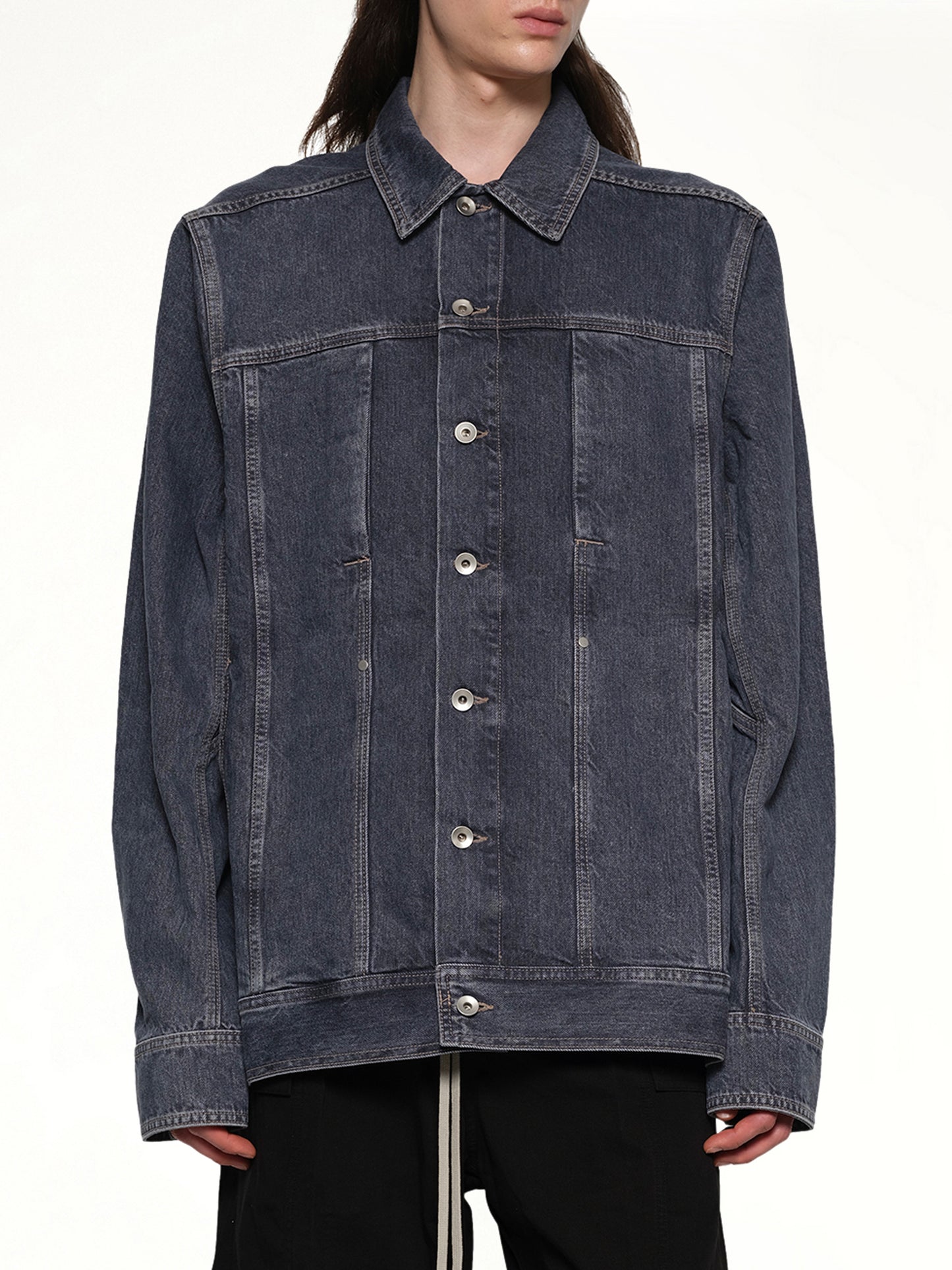 Lido Worker Jacket in Washed Grey