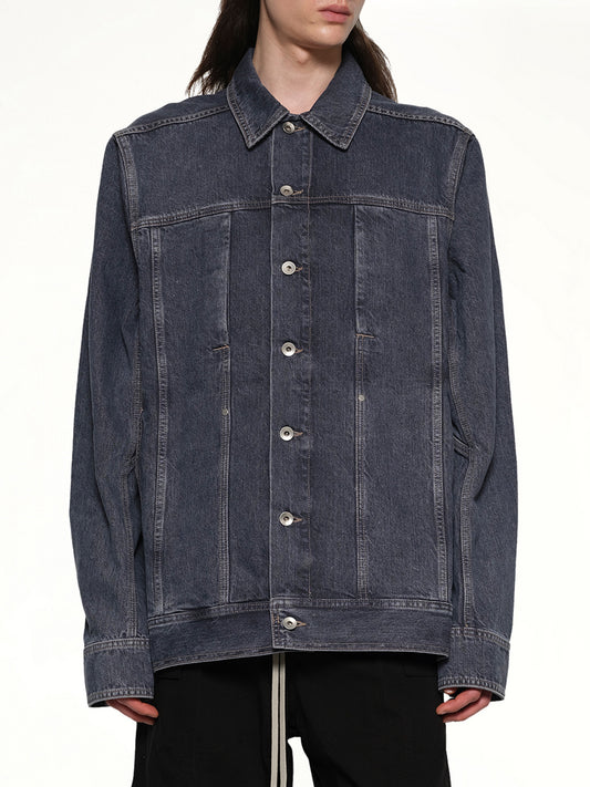 Lido Worker Jacket in Washed Grey
