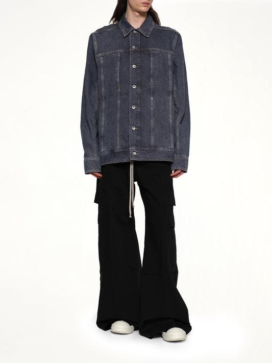 Lido Worker Jacket in Washed Grey