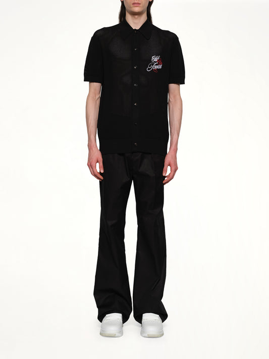 Club Amiri Crochet Shirt in Black