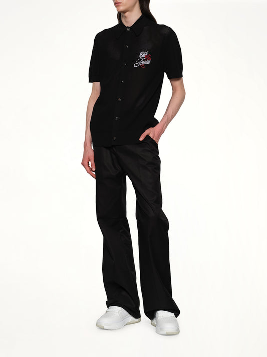 Club Amiri Crochet Shirt in Black