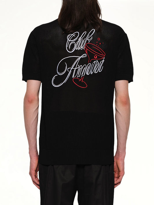 Club Amiri Crochet Shirt in Black