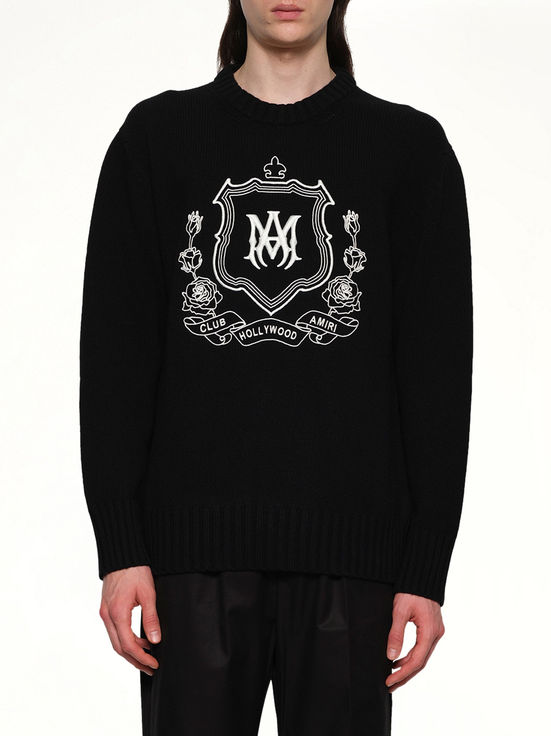 MA Crest Crewneck in Black