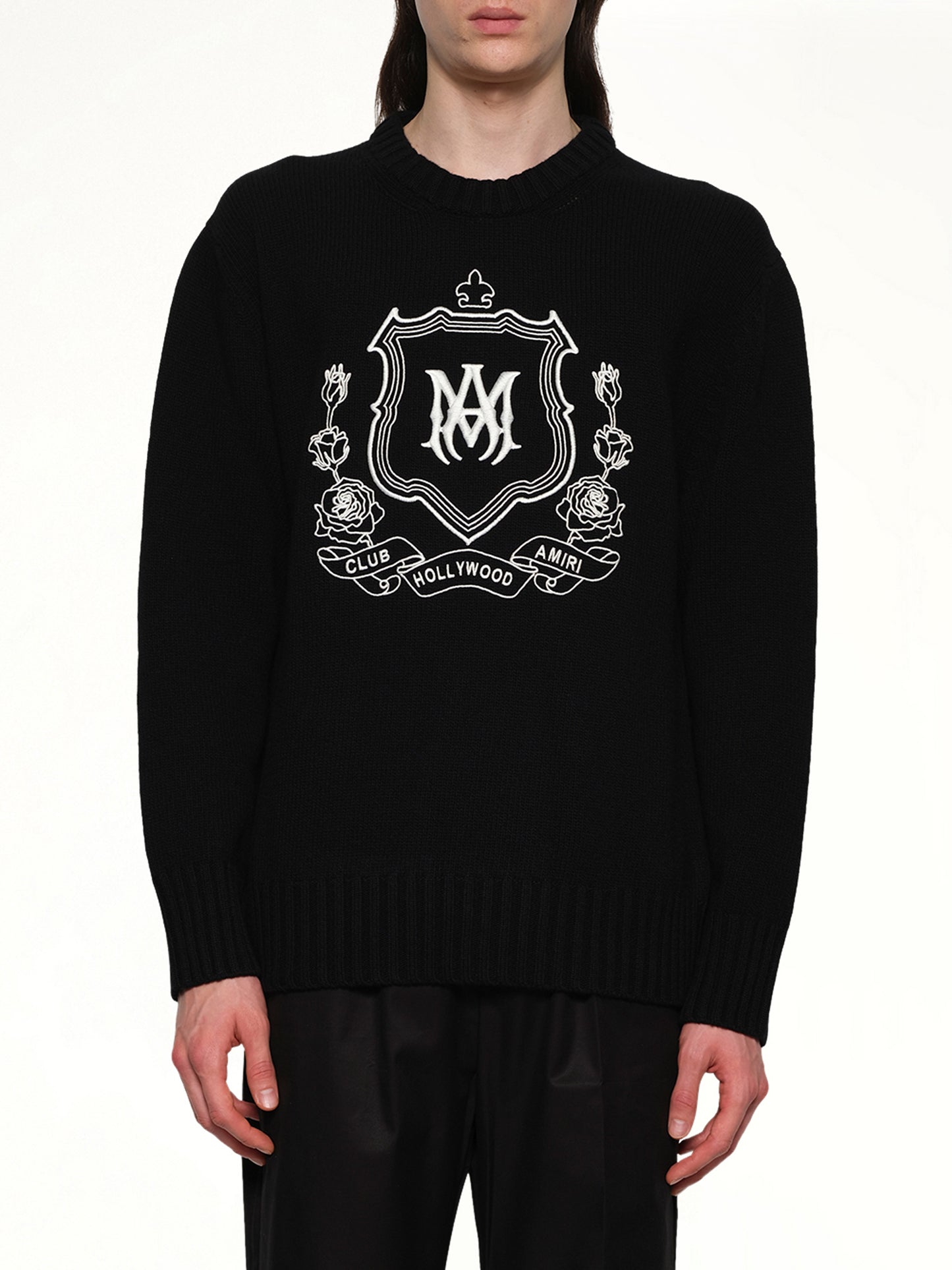 MA Crest Crewneck in Black