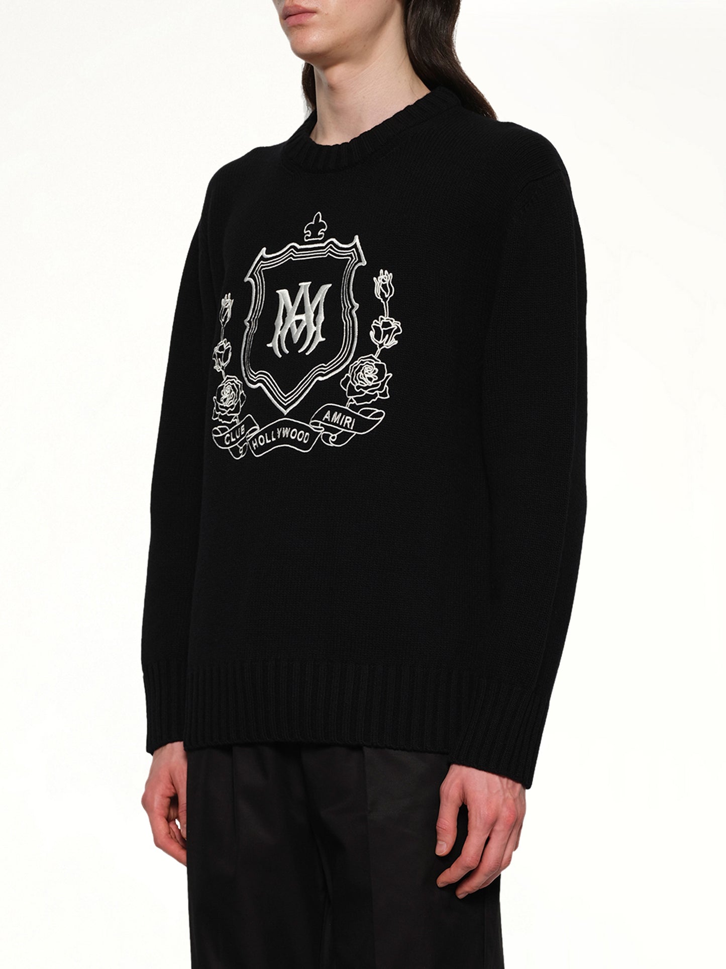 MA Crest Crewneck in Black