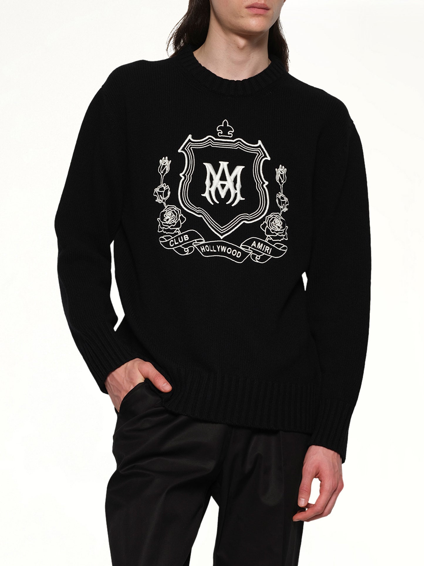 MA Crest Crewneck in Black
