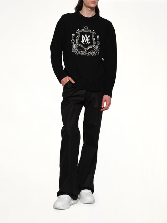 MA Crest Crewneck in Black