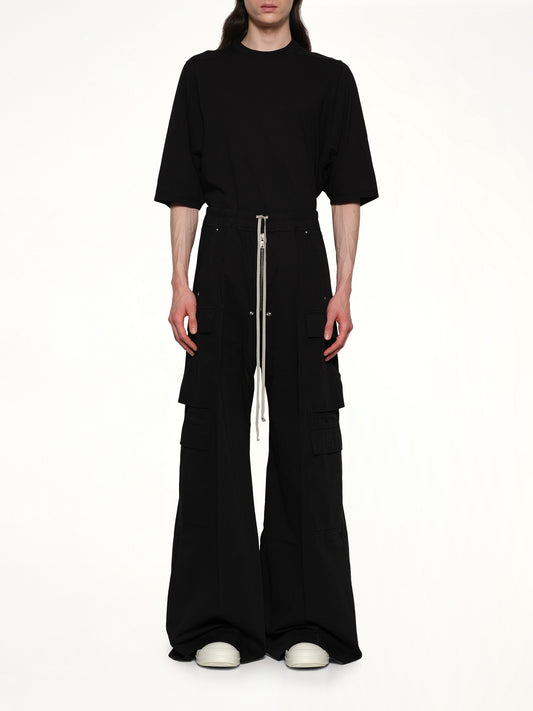 Cotton Twill Double Cargo Jumbo Belas in Black