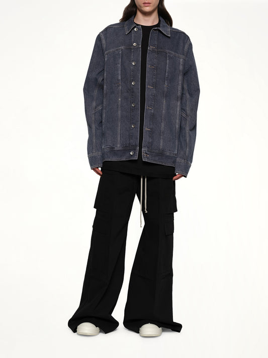 Cotton Twill Double Cargo Jumbo Belas in Black