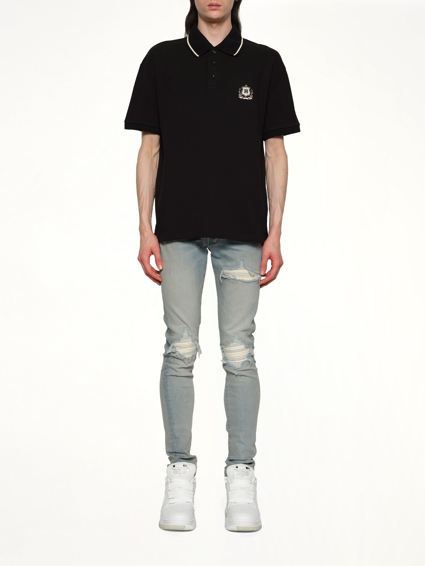MA Crest Polo in Black