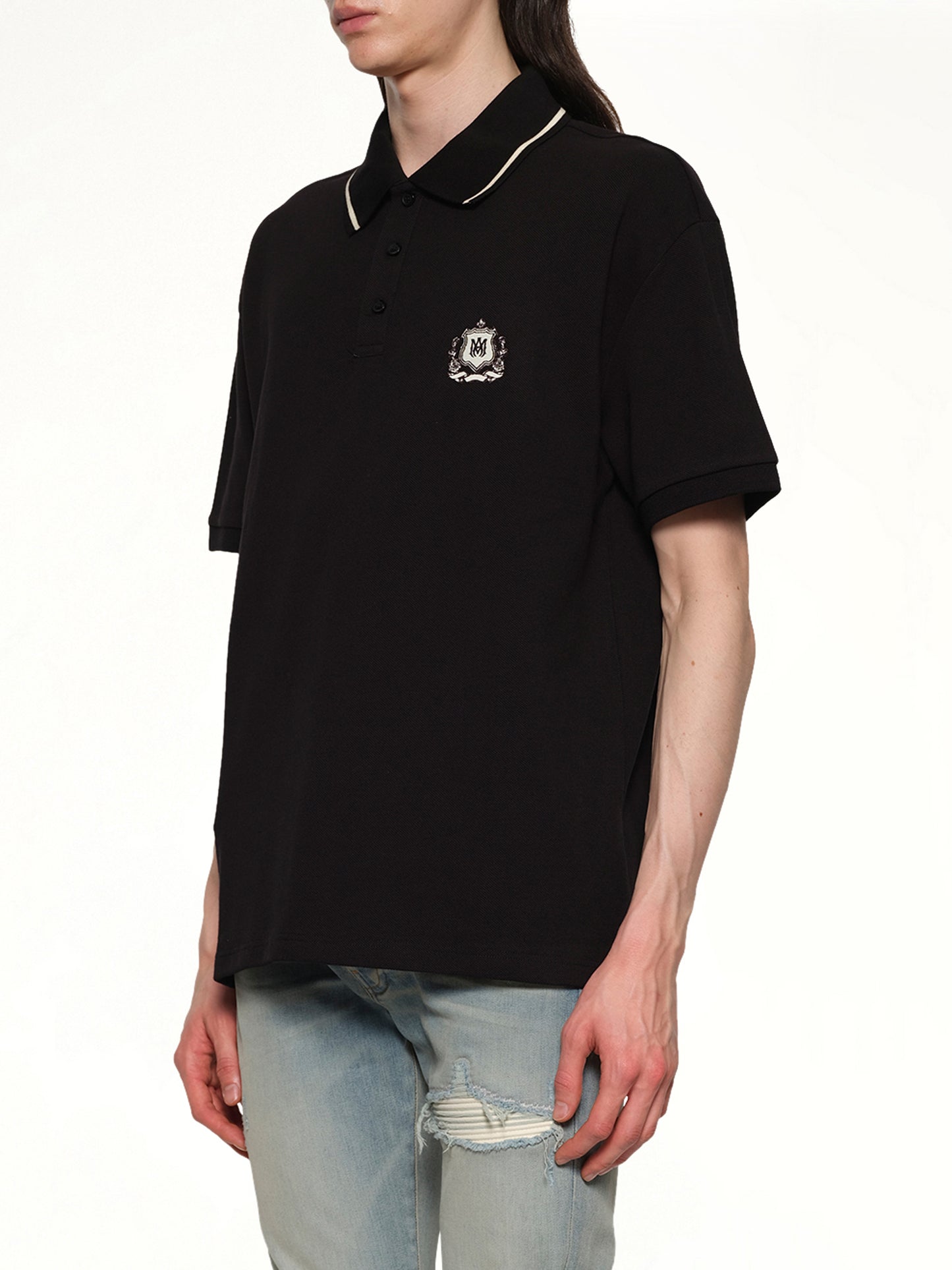 MA Crest Polo in Black