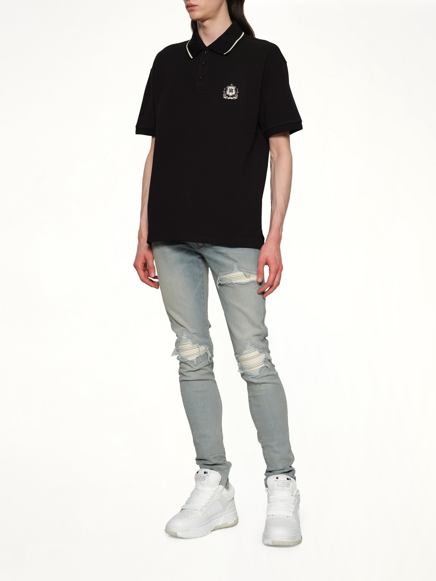 MA Crest Polo in Black