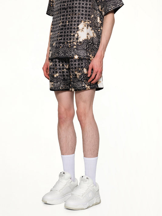 Bleach Bandana Bowling Shirt in Black