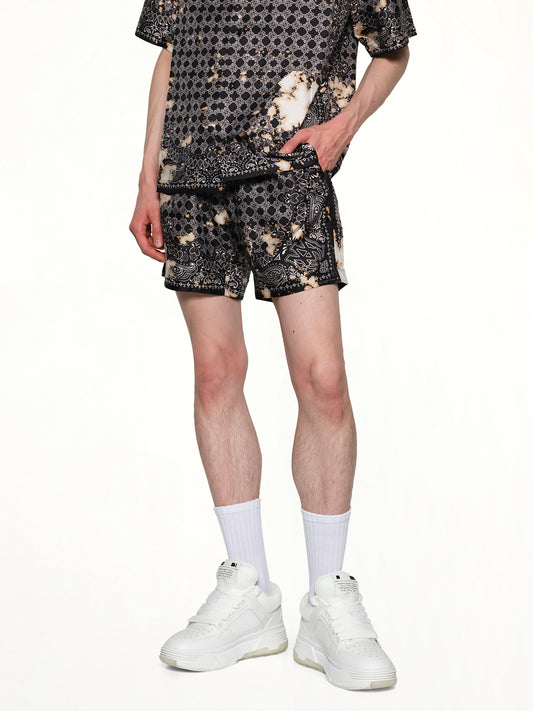 Bleach Bandana Bowling Shirt in Black