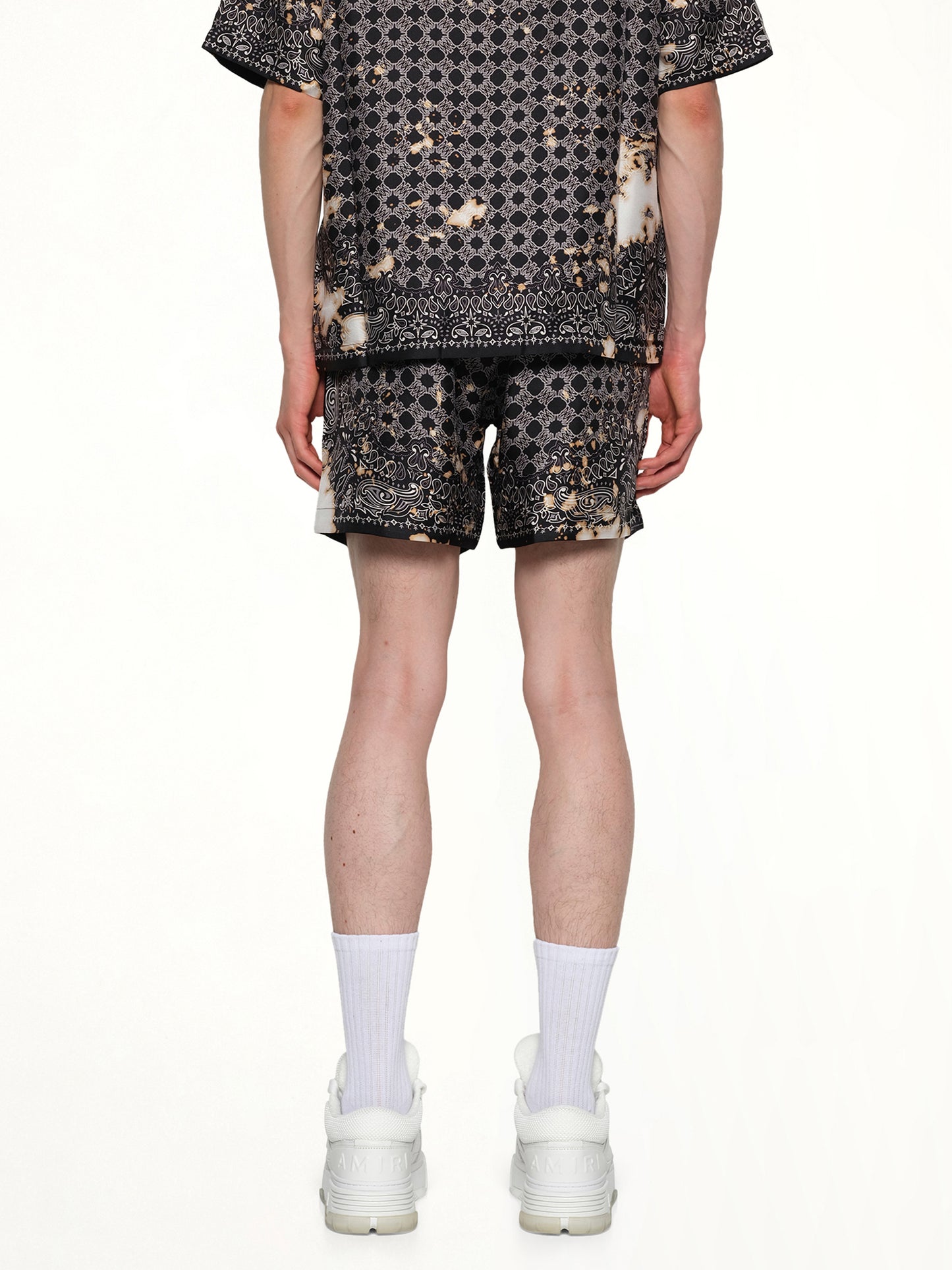 Bleach Bandana Bowling Shirt in Black