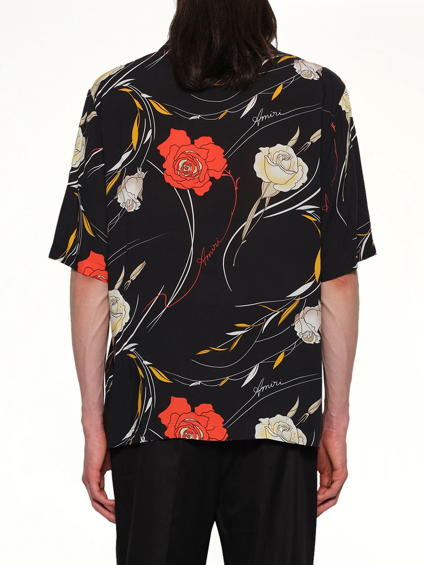 Floral Camp Shirt in Black